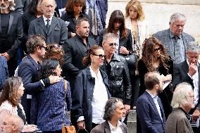 Jane Birkin Funeral - Paris