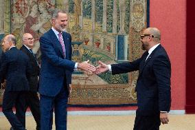 King Felipe Receives The EuroLat Assembly - Madrid