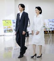 Japanese crown prince visits care center in northern Japan