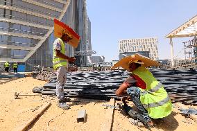 EGYPT-NEW ADMINISTRATIVE CAPITAL-CBD-WORKERS