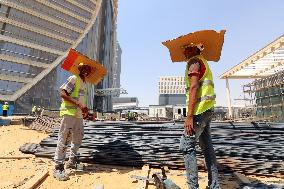 EGYPT-NEW ADMINISTRATIVE CAPITAL-CBD-WORKERS