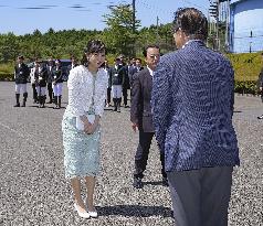 Princess Kako visits equestrian center