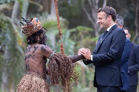 Customary Ceremony In Honour Of President Macron - New Caledonia