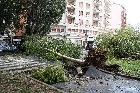 Overnight Rainstorm Hits Milan