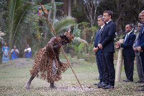 Customary Ceremony In Honour Of President Macron - New Caledonia