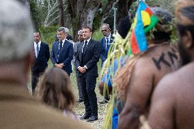 Customary Ceremony In Honour Of President Macron - New Caledonia