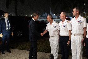 President Macron Meets With Military - Noumea