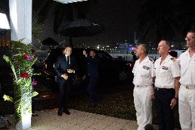 President Macron Meets With Military - Noumea