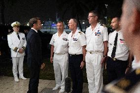 President Macron Meets With Military - Noumea