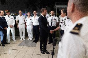 President Macron Meets With Military - Noumea