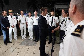 President Macron Meets With Military - Noumea