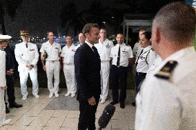 President Macron Meets With Military - Noumea
