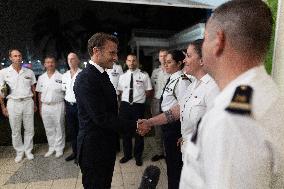 President Macron Meets With Military - Noumea