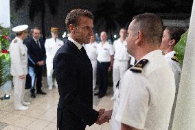 President Macron Meets With Military - Noumea