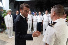 President Macron Meets With Military - Noumea