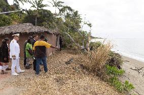 President Macron Meets With People About Climate Change Effects - New Caledonia