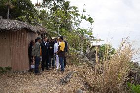 President Macron Meets With People About Climate Change Effects - New Caledonia