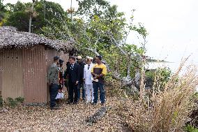 President Macron Meets With People About Climate Change Effects - New Caledonia
