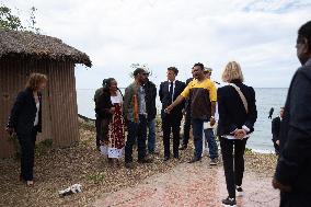 President Macron Meets With People About Climate Change Effects - New Caledonia