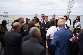 President Macron Meets With People About Climate Change Effects - New Caledonia