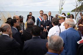 President Macron Meets With People About Climate Change Effects - New Caledonia