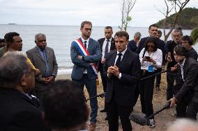 President Macron Meets With People About Climate Change Effects - New Caledonia