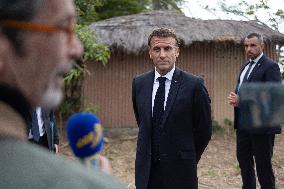 President Macron Meets With People About Climate Change Effects - New Caledonia