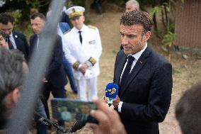 President Macron Meets With People About Climate Change Effects - New Caledonia