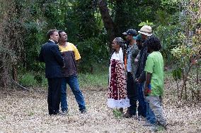 President Macron Meets With People About Climate Change Effects - New Caledonia