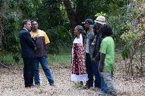 President Macron Meets With People About Climate Change Effects - New Caledonia