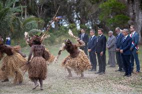 Customary Ceremony In Honour Of President Macron - New Caledonia