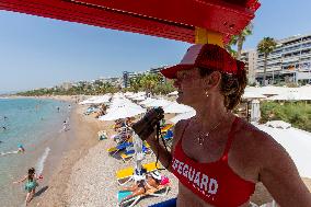 GREECE-ATHENS-BEACH-LIFEGUARD