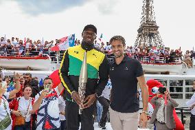 Usain Bolt and Tony Estanguet present Paris 2024 Olympic Torch - Paris