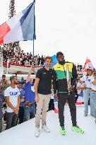 Usain Bolt and Tony Estanguet present Paris 2024 Olympic Torch - Paris