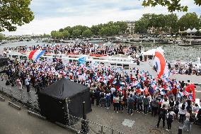 Usain Bolt and Tony Estanguet present Paris 2024 Olympic Torch - Paris