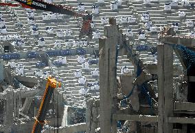 The works of the Camp Nou are progressing according to plan