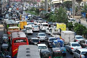 Traffic Jam In Bangladesh