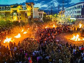 Torch Festival in Sichuan, China