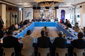 President Macron Meets Political Forces - Noumea