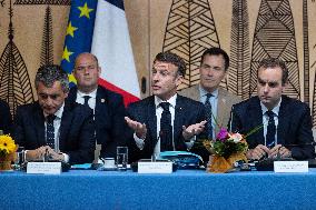 President Macron Meets Political Forces - Noumea