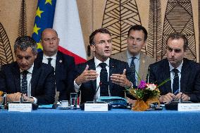 President Macron Meets Political Forces - Noumea