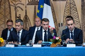 President Macron Meets Political Forces - Noumea