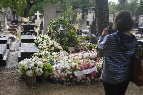 Jane Birkin Rests In Peace At Cimetiere Du Montparnasse - Paris