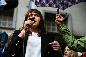 Solidarity Protest With Joanna 'You Will Never Walk Alone' In Krakow