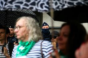 Solidarity Protest With Joanna 'You Will Never Walk Alone' In Krakow