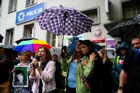 Solidarity Protest With Joanna 'You Will Never Walk Alone' In Krakow