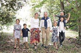 Exclusive - Prince Jean d’Orleans And Family Photo Session - France