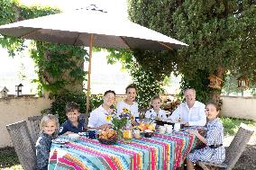 Exclusive - Prince Jean d’Orleans And Family Photo Session - France