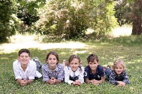 Exclusive - Prince Jean d’Orleans And Family Photo Session - France
