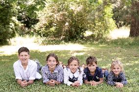 Exclusive - Prince Jean d’Orleans And Family Photo Session - France